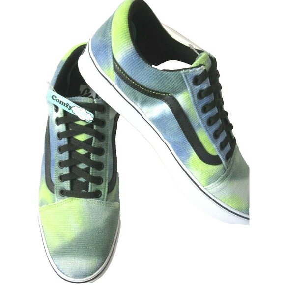 Vans Men's Comfycush Old Skool Blotched Tie Dye Corduroy Skate Shoes Size 9.5 - Picture 4 of 5